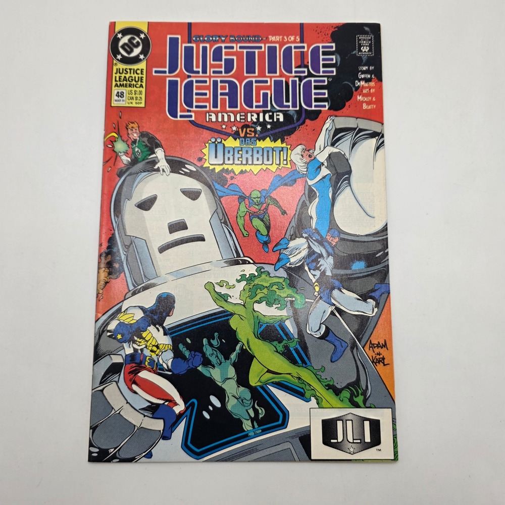 DC Justice League America 48 Uberbot Glory Bound Adam Hughes Copper Age 1991 JLA